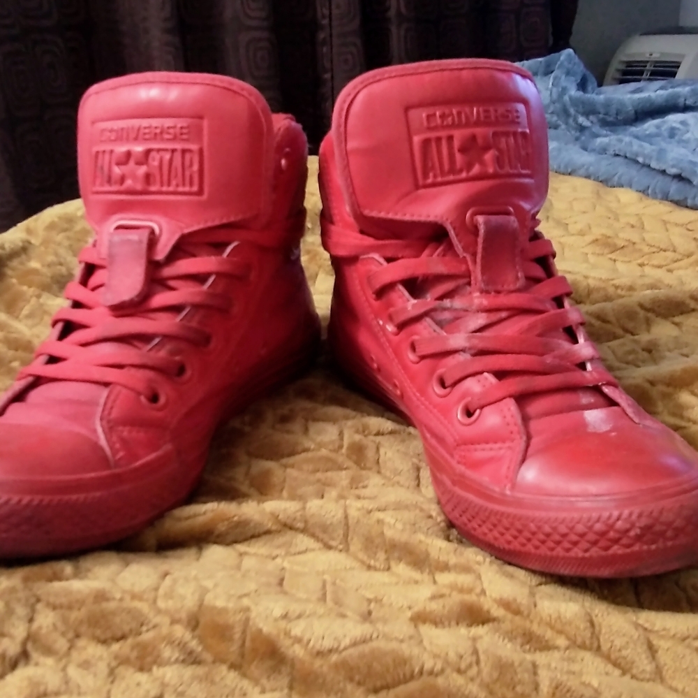 Converse red High tops